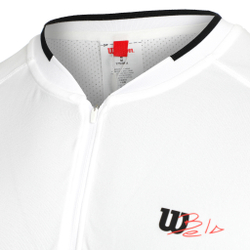 Мужское теннисное поло Wilson Series Seamless Henley Half-Zip 2.0 Polo Men - White, Black