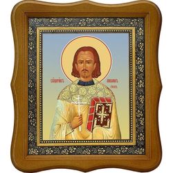 Михаил Гусев священномученик пресвитер. Икона на холсте.