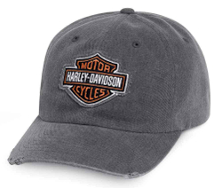 Бейсболка Grey Frayed Logo Cap Harley-Davidson