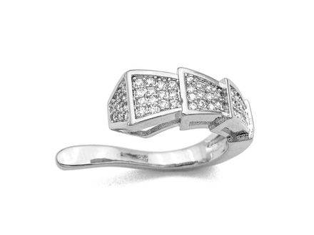 Кафф "Змейка" 6мм со стразами