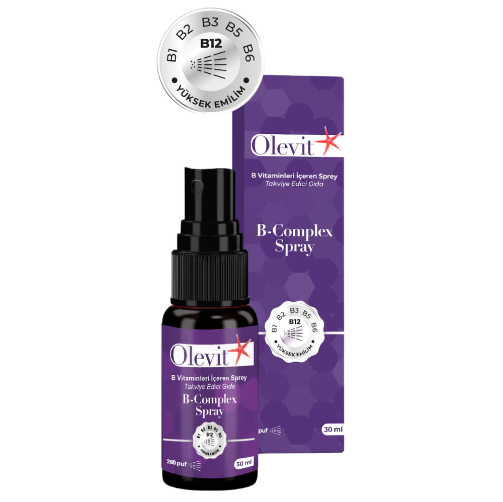 Olevit B Vitaminleri İçeren Sprey Takviye Edici Gıda (Пищевая добавка с витаминами группы B в форме спрея)
