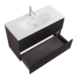 Тумба с раковиной BelBagno 100 UNO-1000-2C-SO-GSO+BB-8099-100 темно-серая матовая