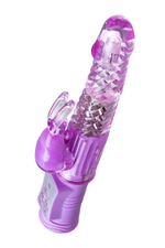 Ротационный вибратор с клиторальным зайчиком A-Toys High Tech Vibrator (8 режимов вибрации, 4 ротации) (Цвет: фиолетовый)