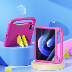 Детский чехол розового цвета на планшет Xiaomi Pad 6 и 6 Pro от от Dux Ducis, серия Puff Series Case