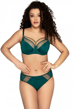 Трусики-слипы со вставками из сетки (Размер: XXL) (Цвет: изумрудный)