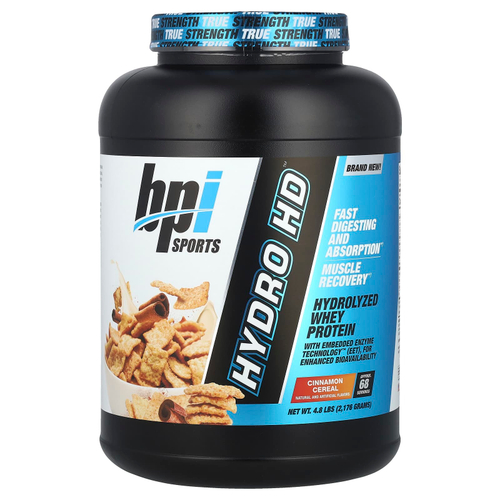 BPI Sports, Hydro HD ™, гидролизованный сывороточный протеин, хлопья с корицей, 2176 г (4,8 фунта)