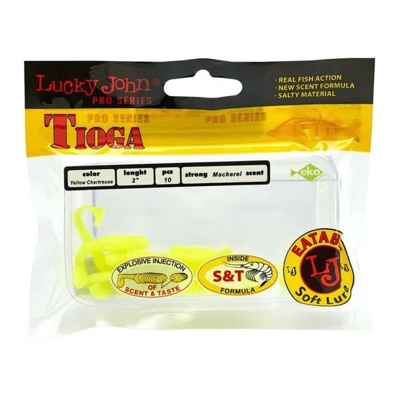 Виброхвост съедобный LJ pro series tioga, 5 см, S88, набор 10 шт.
