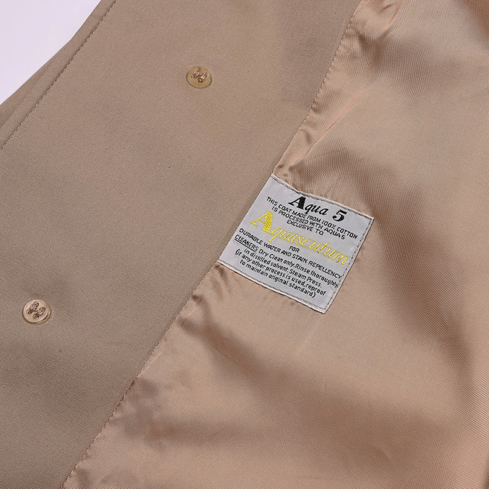 Классический винтажный плащ Aquascutum бежевого цвета, XL