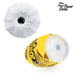 Белый нереалистичный мастурбатор в форме бутона цветка Daisy (Цвет: белый)