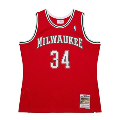 Футболка Mitchell&Ness NBA Authentic Jersey 2014/15 Milwaukee Bucks Giannis Antetokounmpo Red