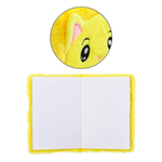 Блокнот Basir, формат А5, серия "Животные", переплёт с мехом, 21*15 см, 80 листов, 4 цвета ассорти