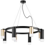 LR0184048741 Люстра RULLO 8х50W GU10 ЧЕРНЫЙ/ЗОЛОТО (571018+214440-4+214487-4+202431-8)