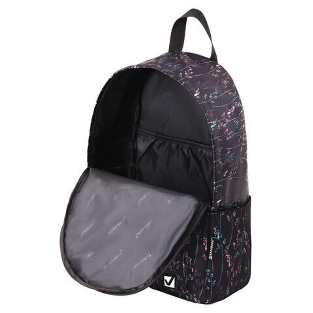 Рюкзак BRAUBERG POSITIVE универсальный, карман-антивор, "Flora", 42х28х14 см, 271682