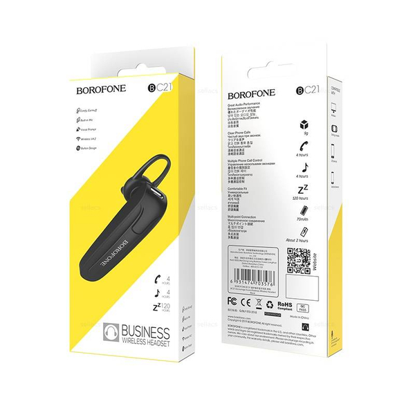 Беспроводная гарнитура Borofone BC21 (black) (Краснодар склад)