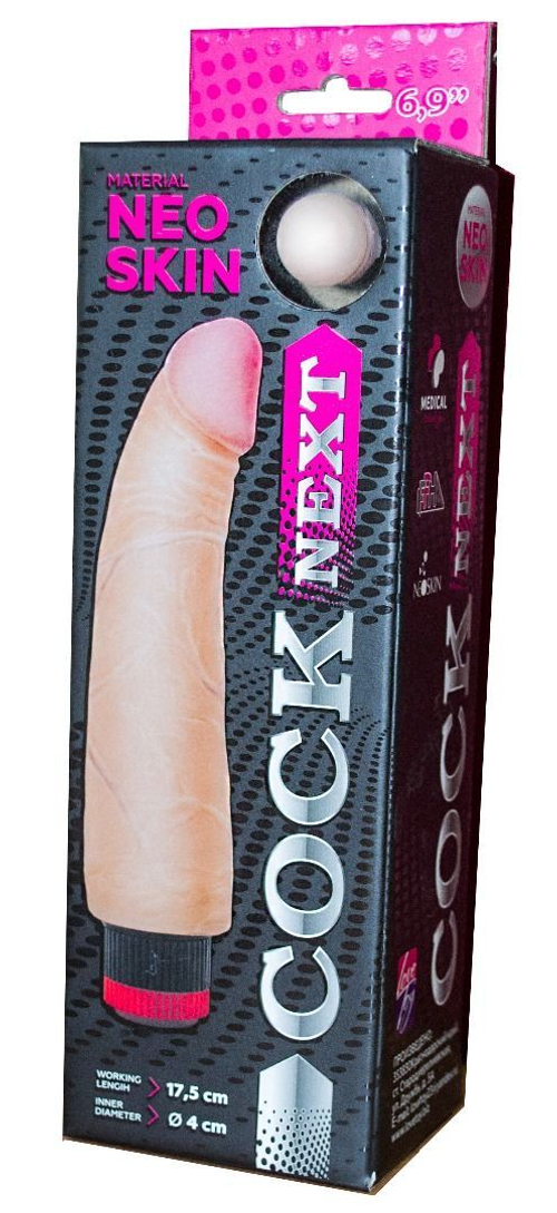 Телесный вибромассажёр COCK NEXT 6" - 17,5 см.