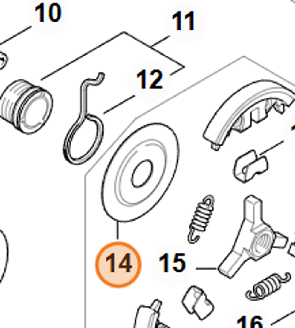 Защитный диск для бензопилы STIHL MS 361. арт.PJ36054 FARMERTEC (STIHL 1122 162 1000)
