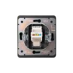 Розетка ROUND компьютерная RJ45 кат6 с/у оникс KRANZ