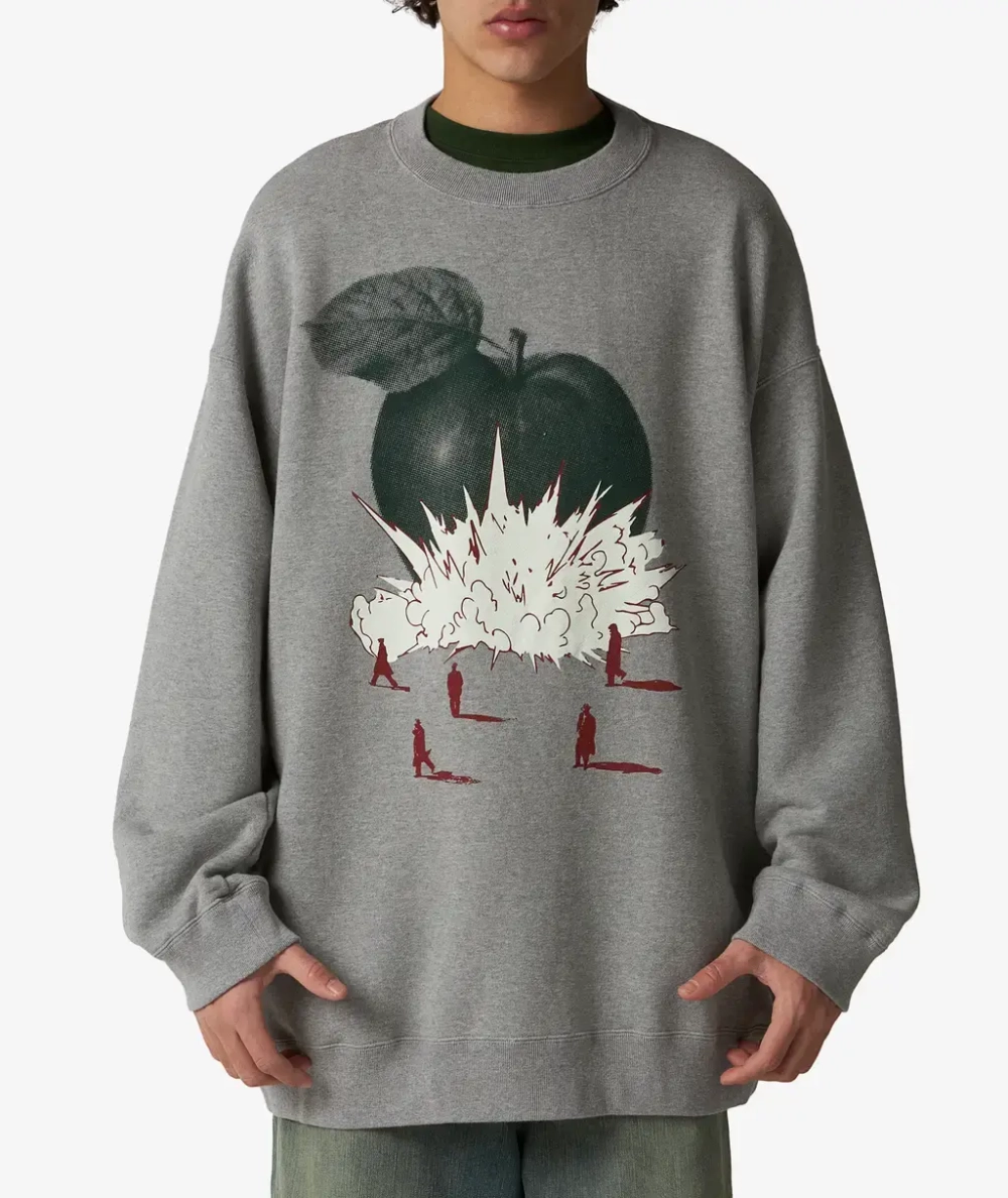 UNDERCOVER СВИТШОТ СЕРЫЙ APPLE