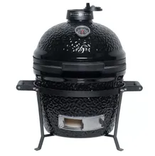 Керамический угольный гриль Diamond Egg Smart Deep Black, 33 см, чёрный