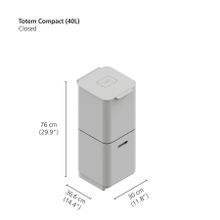 Joseph Joseph Контейнер для мусора с двумя баками Totem Compact 40 л нержавеющая сталь