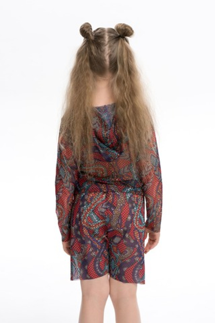 Футболка детская с капюшоном "Змея Мозаика"