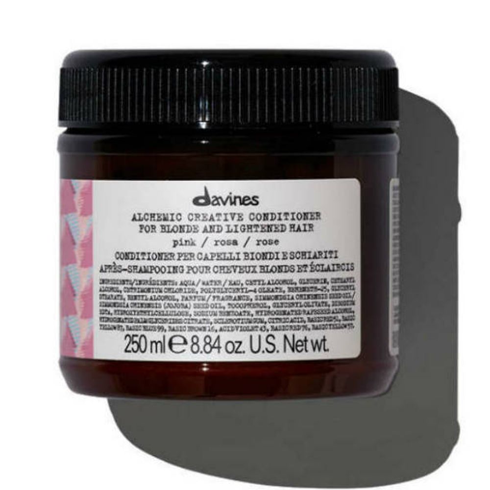 Кондиционер оттеночный для натуральных и окрашенных волос, DAVINES Alchemic Creative Conditioner - Pink 250 мл