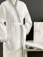 Вафельный женский халат JASMINE Tivolyo Home (Турция)