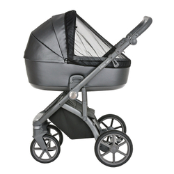 Детская коляска Roan Bass Next Кожа 2 в 1 RN083/1 Graphite Pearl