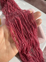 Фианиты 2мм, огранка (нить бусин)