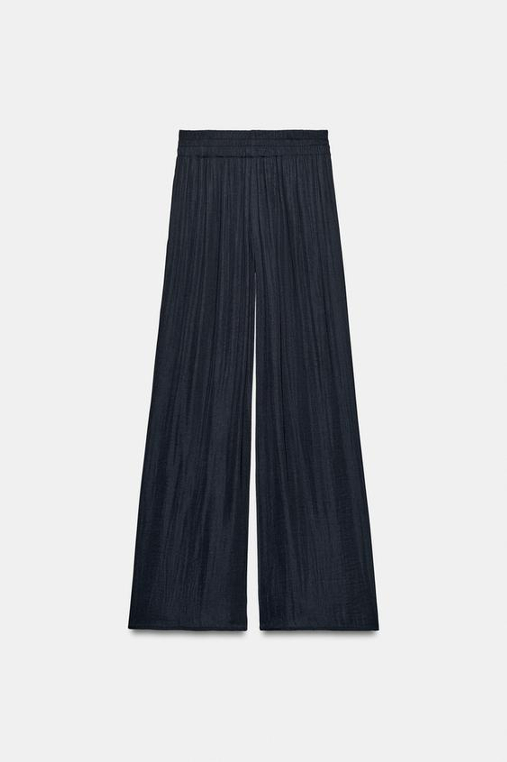 ZARA ШИРОКИЕ СТРУЯЩИЕСЯ БРЮКИ, ЦВЕТ НОЧНОГО НЕБА