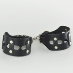 Черные кожаные наручники "Цезарь"