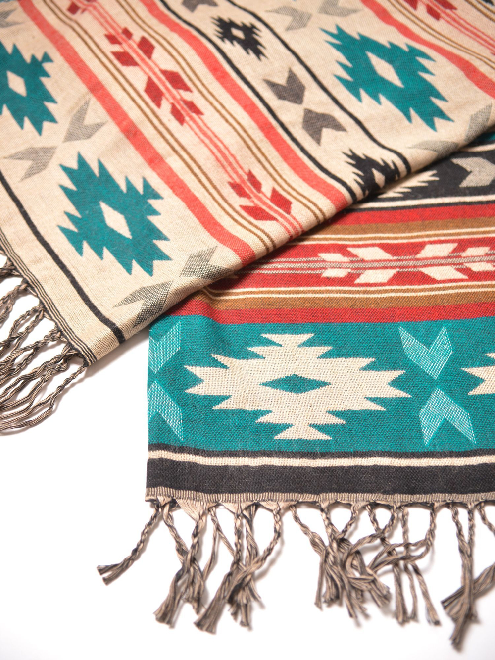 Шарф теплый с орнаментом Навахо