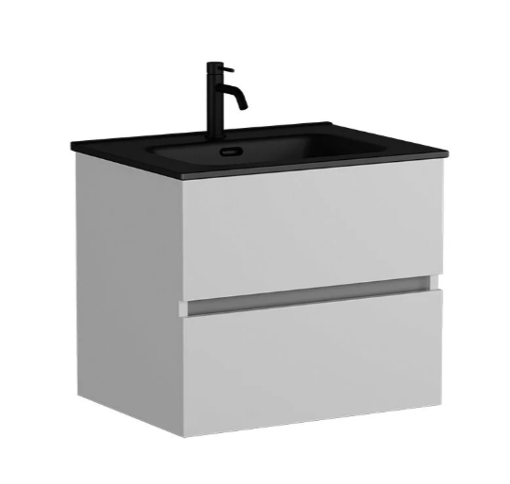 Тумба подвесная SANCOS Urban 590х450х550, c двумя ящиками оснащенными доводчиками, белый глянец , арт. UR60W
