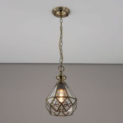 Citilux Витра-1 CL442110 Подвесной светильник витражный Бронза