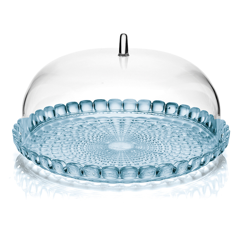 Блюдо сервировочное с крышкой tiffany, ?30 см, голубое