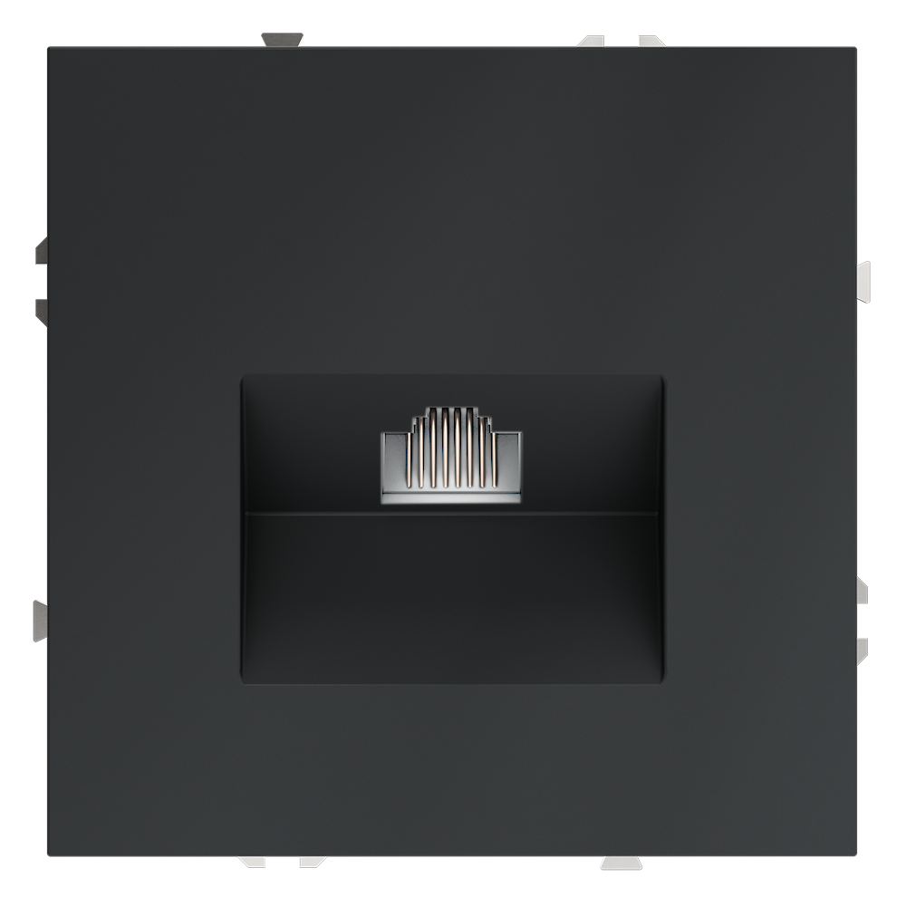 Розетка компьютерная встраиваемая VOLTUM S70 RJ45 кат.6, (графит)