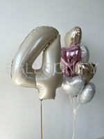 Набор шаров "Блеск и нежность" с цифрой