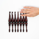 Набор Крючков для вязания из древесины сибирского кедра (7 шт. 4-10 мм) KN18