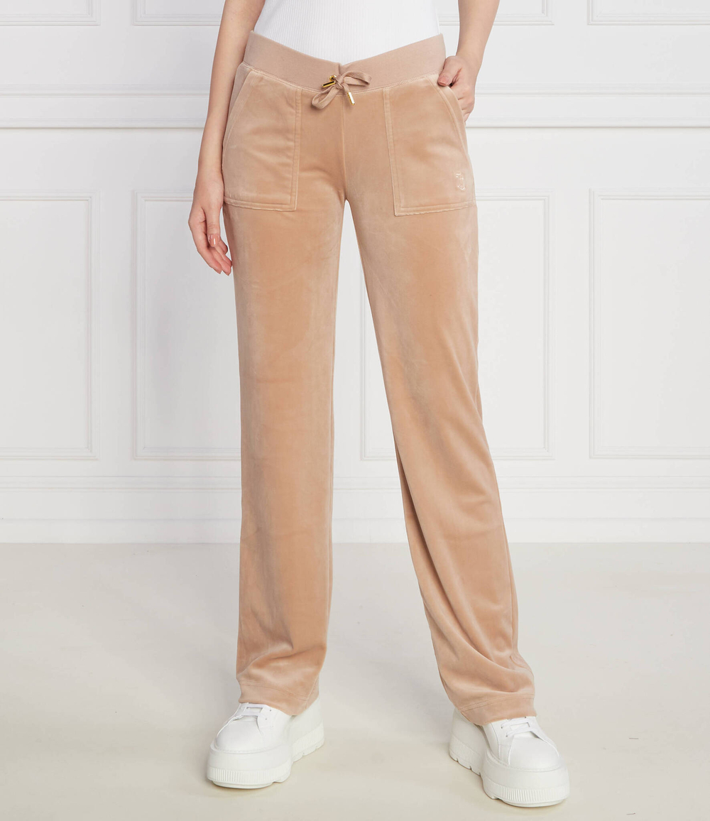 Спортивные штаны Del Ray Classic Velour Pant Pocket Design GOLD HW Juicy Couture - бежевый(JCAP180G)