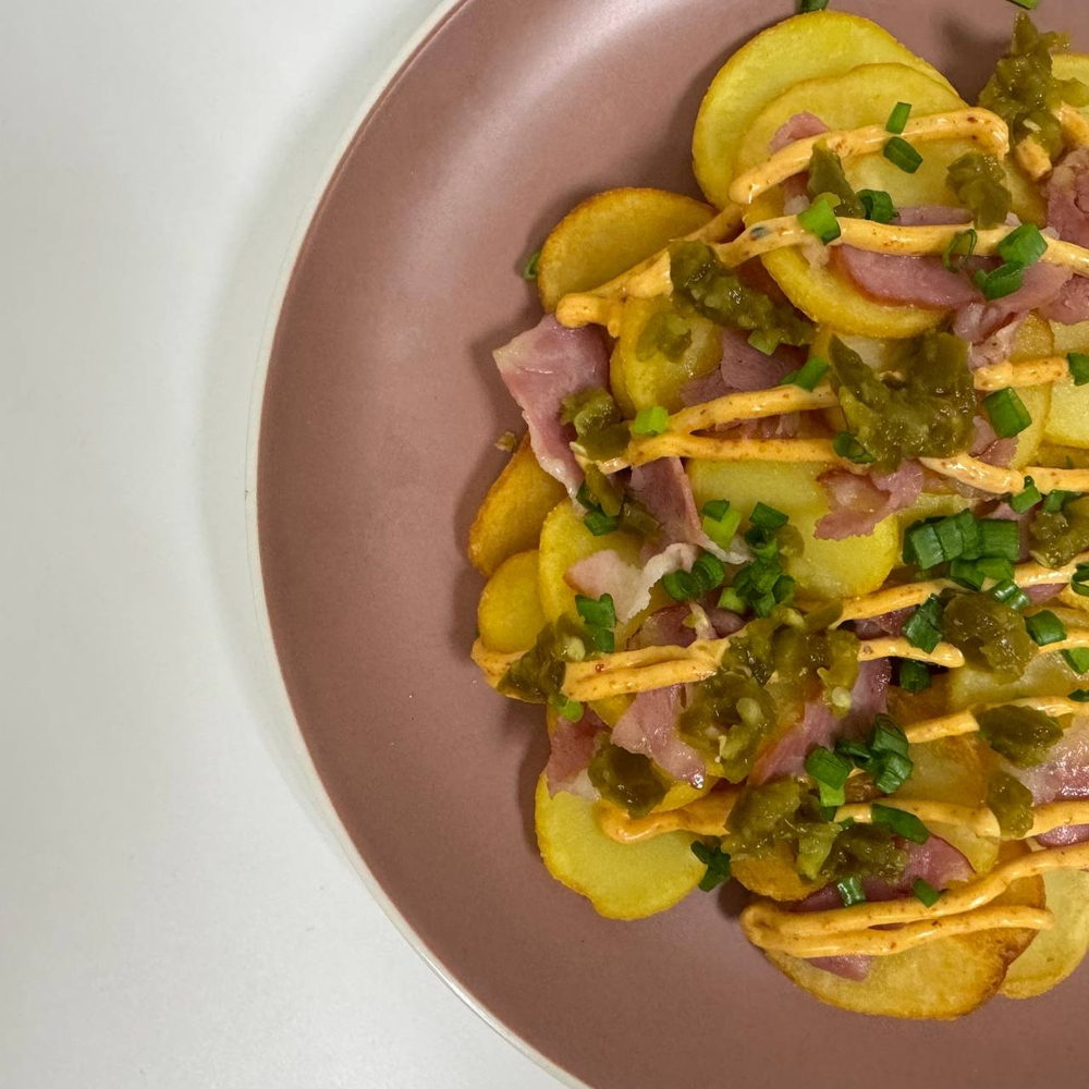 Жареный картофель с беконом 🌶