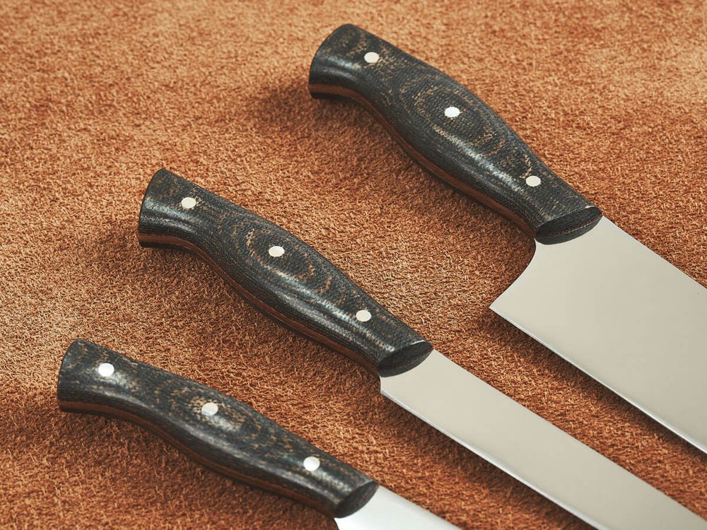 Набор кухонных ножей "Profi Terra", сталь AUS-10, рукоять текстолит