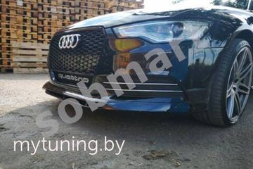 Юбка переднего бампера V.1 для Audi A6 C7 2011-2014 Sedan/Avant