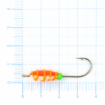 Мормышка фосфорная плавающая Lumicom 107, №4 Long+,ABC (набор 32шт)