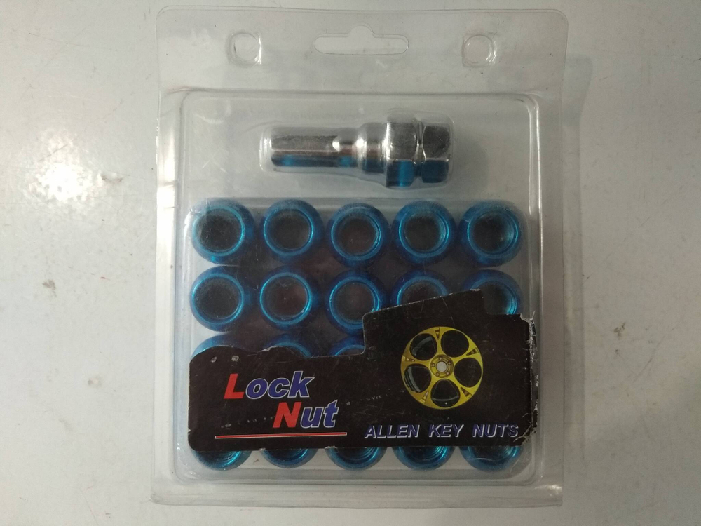 Гайки (12х1.5) Loсk Nut, синий цвет (20шт + ключ).(д17ш14в5)вес 1,025