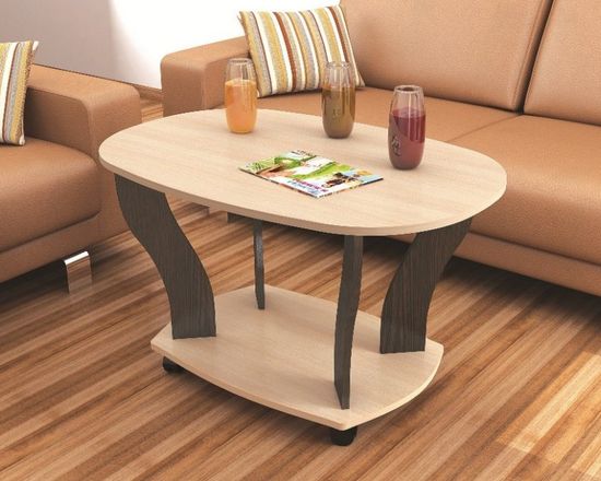 Стол журнальный КОНСУЛ-3 венге / дуб молочный