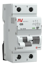 Автомат дифференциальный EKF rcbo6-1pn-25C-100-a-av