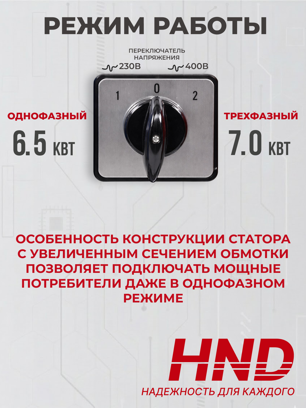 Генератор HND GE7000XNST ATS
