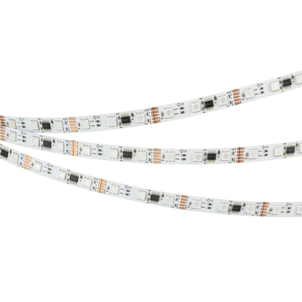 Светодиодная лента DMX-B60-10mm 12V RGB-PX3 (14 W/m, IP20, 5m) (Arlight, -) 039174(1)
