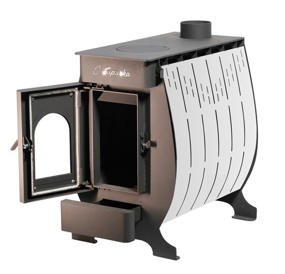 Воздухогрейная печь Сибирячка 12 кВт. Кожух из нержавеющей стали