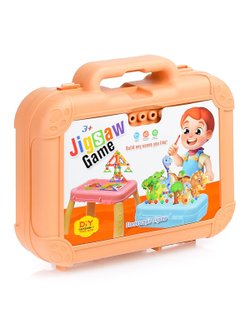 Конструктор в чемодане, цвет розовый (617-3A)